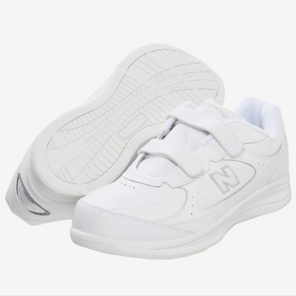 New Balance Shoes - New Balance Hook & Loop 557v1 white walking sneaker women's 7.5 WIDE NWT